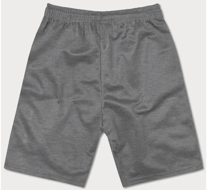 Šedé pánske kraťasy s kontrastnými vsadkami (8K925-5) Šedé pánske kraťasy s kontrastnými vsadkami (8K925-5)