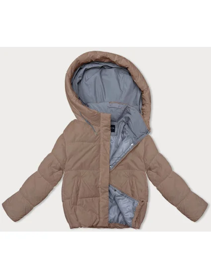 Tmavobéžová dámska športová bunda (3096)