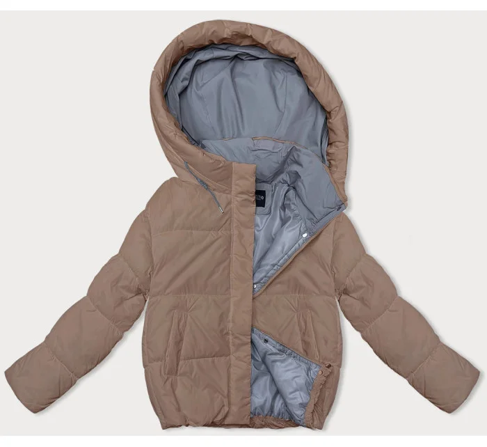 Tmavobéžová dámska športová bunda (3096)