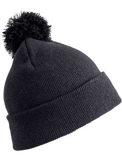 RC Pletená čepice s bambulí 28. black model 22424541 - Result Headwear