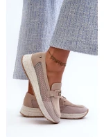 Dámske semišové mokasíny D&A Beige Dámske semišové mokasíny D&A Beige