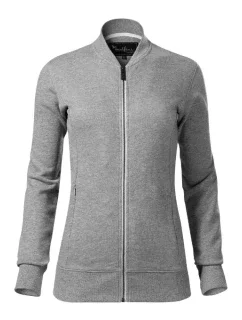 Bomber mikina dámská tmavě šedý melír