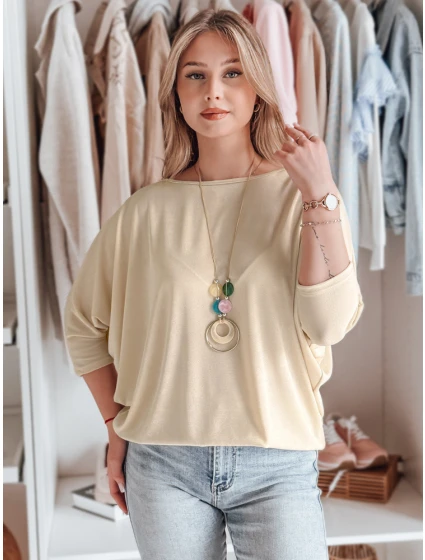 Dámska oversize maslová blúzka s príveskom LUZVIA béžová FashionStreet RY2773 Dámska oversize maslová blúzka s príveskom LUZVIA béžová FashionStreet RY2773