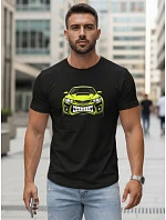 Tshirt męski z nadrukiem czarny model 22158945 - FashionStreet