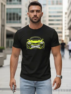 Tshirt męski z nadrukiem czarny model 22158945 - FashionStreet