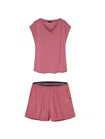 Mila Hladké pyžamové šortky S2XL model 22146000 - Mefemi