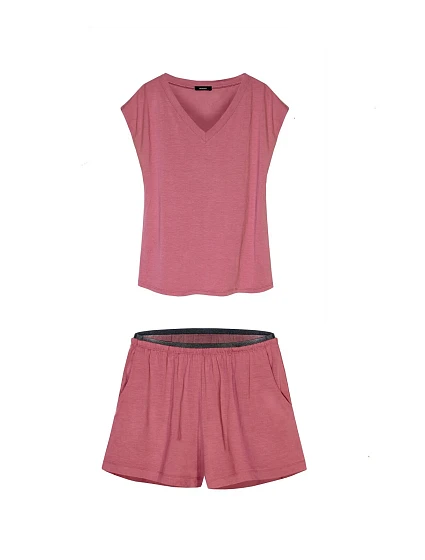 Mix&Match Mila model 22146000 Hladké pyžamové šortky S2XL - Mefemi Mix&Match Mila model 22146000 Hladké pyžamové šortky S2XL - Mefemi
