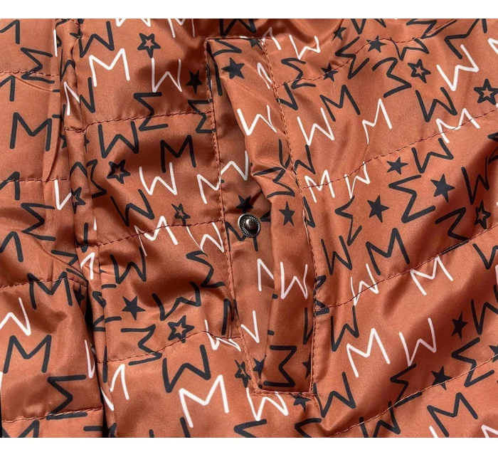 Dámska obojstranná bunda v khaki farbe parka / prešívaná (CAN-621)