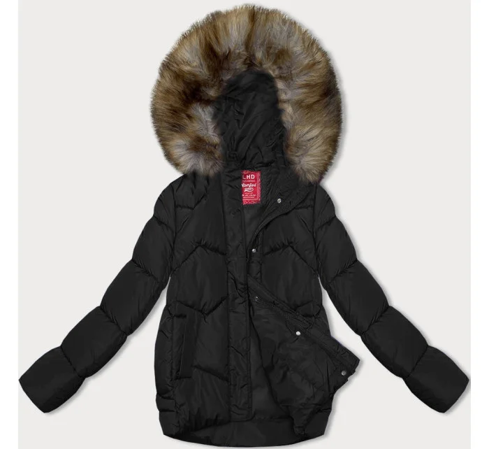 Černá bunda s kapucí pro přechodné období model 21246429 - LHD