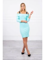 Mätové šaty so širokými ramienkami