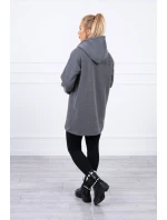 Zateplená mikina s kapucňou v grafitovej farbe Zateplená mikina s kapucňou v grafitovej farbe