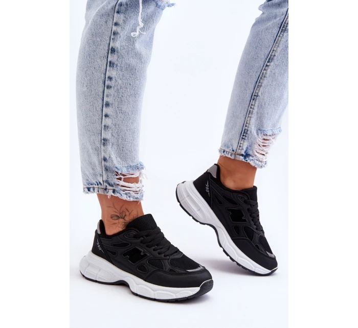 Modne Damskie Buty Sportowe Z Siateczką Czarne Venice