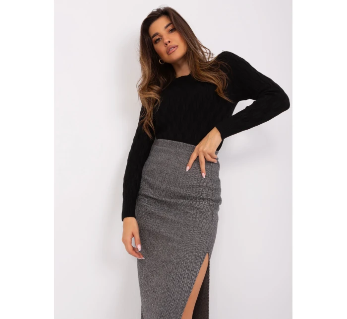 Sukňa LK SD 509400.87P šedá čierna