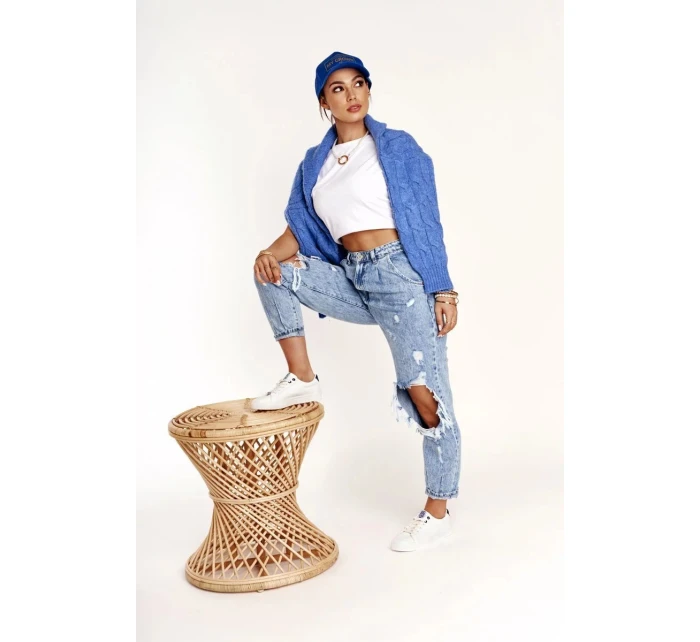 Dámske módne tenisky Big Star - biela/tmavomodrá Dámske módne tenisky Big Star - biela/tmavomodrá