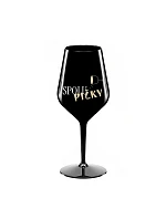 SPOLUPIČKY - černá nerozbitná sklenice na víno 470 ml SPOLUPIČKY - černá nerozbitná sklenice na víno 470 ml