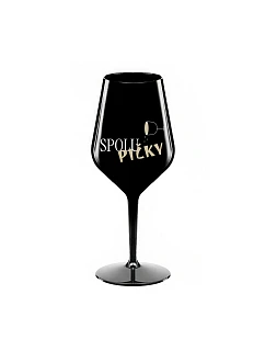 SPOLUPIČKY – čierna nerozbitná pohár na víno 470 ml