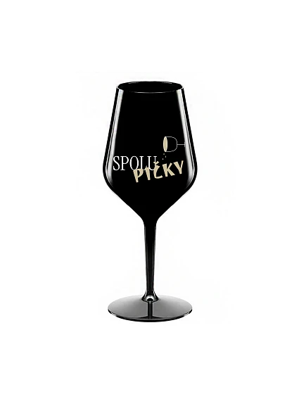 SPOLUPIČKY – čierna nerozbitná pohár na víno 470 ml