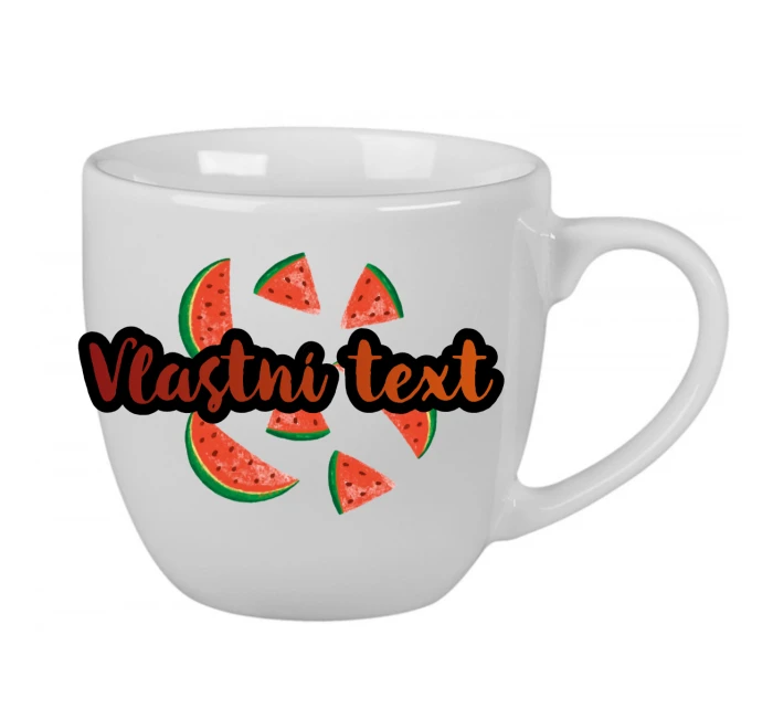 Personalizovaný keramický hrnek 400 ml s ovocem a textem