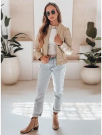 Dámská kožená bunda beige Dstreet model 21991902 - FashionStreet Dámská kožená bunda beige Dstreet model 21991902 - FashionStreet