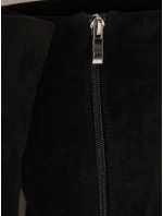 Dámské semišové kozačky černé Dstreet model 21995727 - FashionStreet