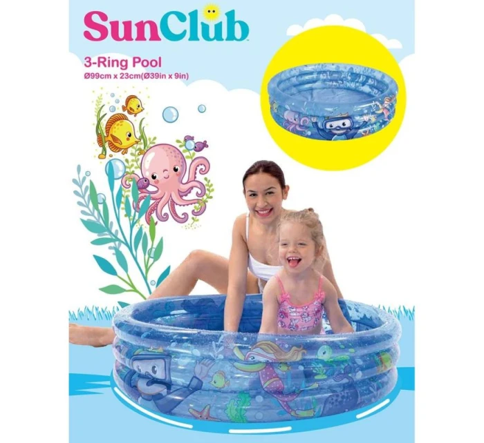 DETSKÁ ZÁHYBKA 3 KRÚŽKY OCEÁN 99x23cm 51031