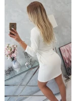 3D šaty v barvě ecru model 18744008 - K-Fashion