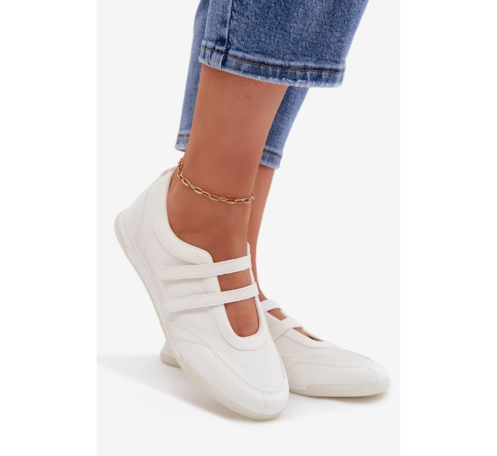 Sportovní dámské baleríny S Paskami Bílé Farvessa
