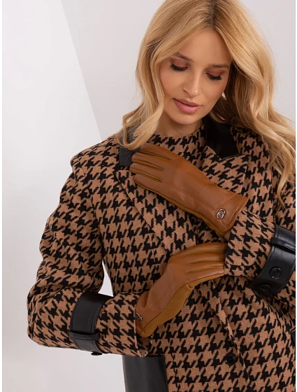 Rękawiczki AT RK model 19367618 jasny brązowy - FPrice