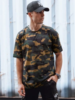 Pánske khaki maskáčové tričko FashionStreet RX5594