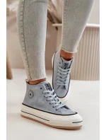 Zateplené Dámské Tenisky Na Platformě Eko Kůže Big Star model 21669567 Modré - Big Star Shoes