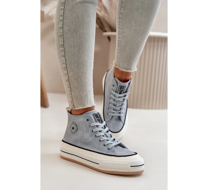 Zateplené Dámské Tenisky Na Platformě Eko Kůže Big Star model 21669567 Modré - Big Star Shoes