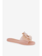 Transparentne Płaskie Klapki Damskie Ze Sztucznym Kwiatem Nude Vobetta Transparentne Płaskie Klapki Damskie Ze Sztucznym Kwiatem Nude Vobetta