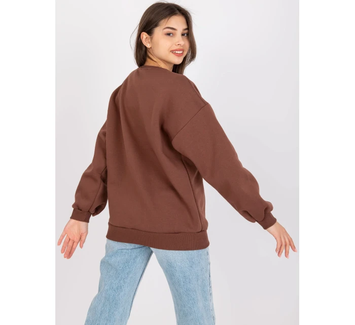 Mikina EM BL U617.95 tmavo hnedá