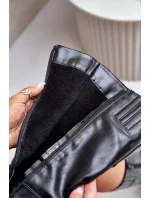 Čierne topánky Ellithira z eko kože na podpätku Čierne topánky Ellithira z eko kože na podpätku