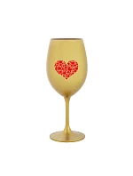 HEART - zlatý pohár na víno 350 ml