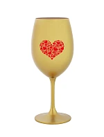 HEART - zlatý pohár na víno 350 ml