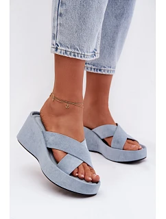 Dámske semišové ponožky G517 modré - Joalice Paris