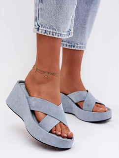 Dámske semišové ponožky G517 modré - Joalice Paris