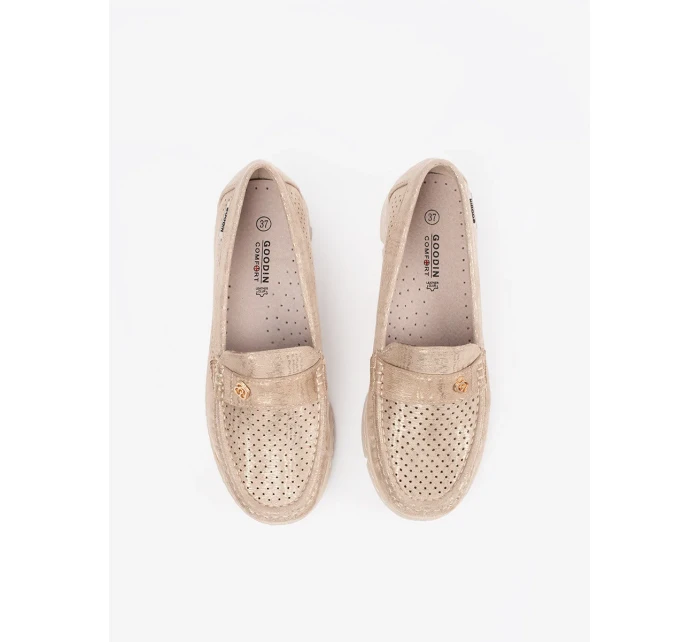 Dámske praktické hnedé mokasíny bez podpätku Dámske praktické hnedé mokasíny bez podpätku