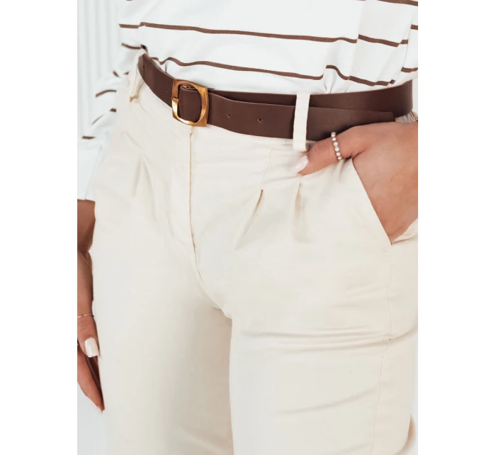 Dámske nohavice CHITRAS ecru chinos FashionStreet UY1884