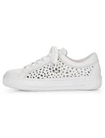 Pohodlné kožené topánky Rieker W RKR641 white