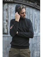 Men Pánská mikina s kapucí dusty green model 22500510 - NEOBLU Men Pánská mikina s kapucí dusty green model 22500510 - NEOBLU