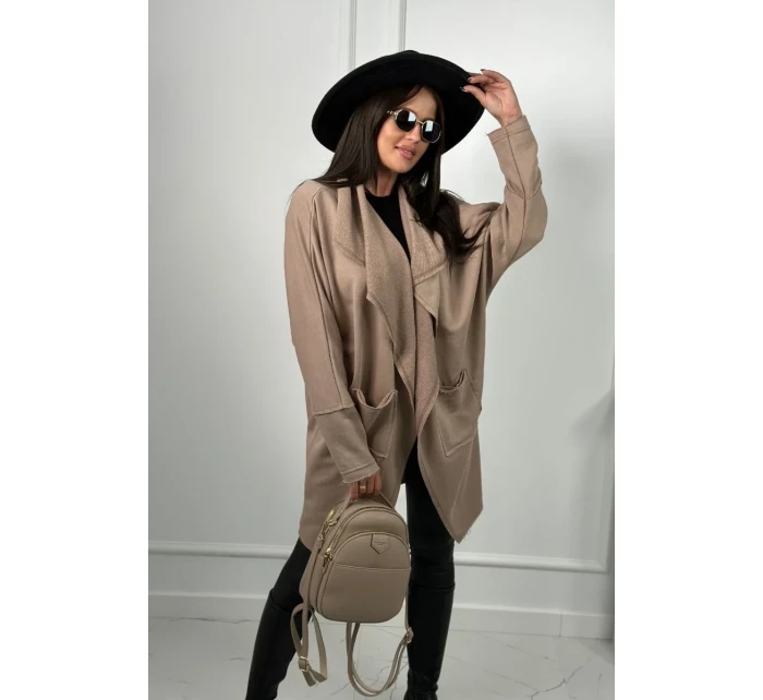 Kapska s vreckami tmavo béžová Kapska s vreckami tmavo béžová