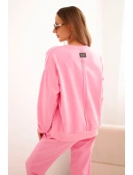 Dámska bavlnená súprava s potlačou Minimal light pink