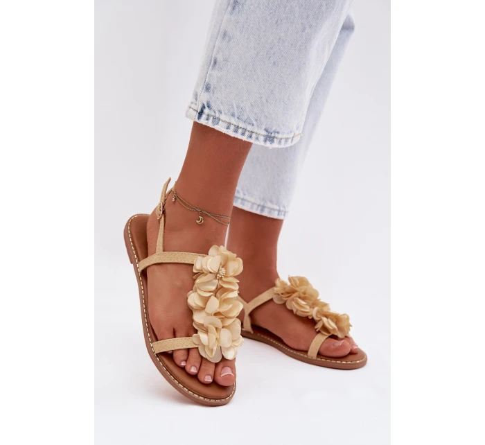 Dámské sandály Ploché s Ozdobnými Zlaté model 21961016 - Boto