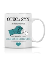 OTEC & SYN - klasický bílý keramický hrníček 300 ml