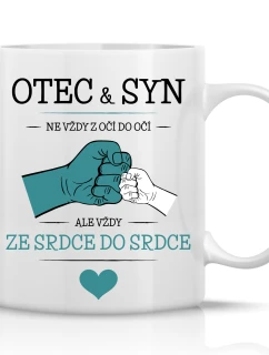 OTEC & SYN - klasický bílý keramický hrníček 300 ml