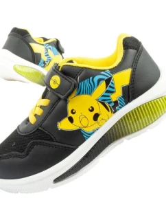 model 21394702 dětské sportovní boty tenisky lehké suchý zip černá žlutá - Leomil