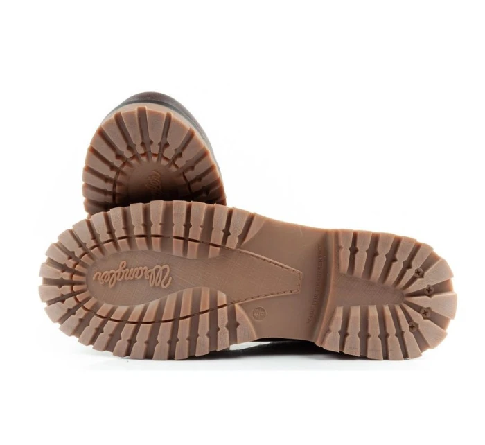 Wrangler Yuma pánske sobolie topánky elegantné kožené topánky tmavohnedé