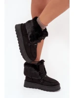 Dámské Sněhule Na Platformě S Kožešinou A Šněrováním Big Star model 21705911 Černé - Big Star Shoes